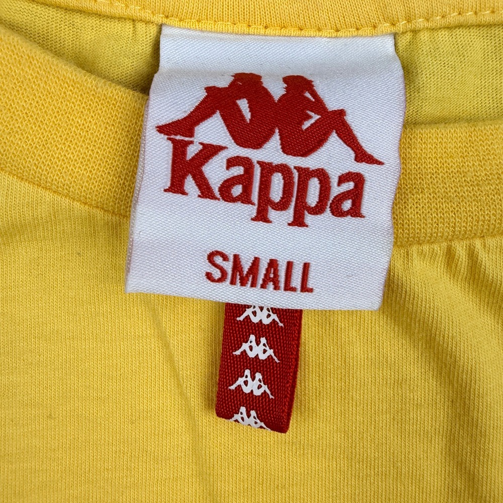 Kappa Men's S Small Yellow Logo T-Shirt Short Sleeve Crew Neck Graphic Tee View 3